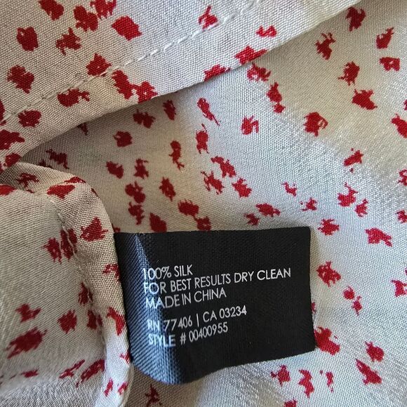 Club Monaco Cream Tank Top with Red Print - Picture 6 of 6